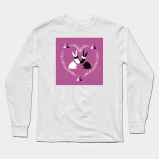 Rabbit purple wedding Long Sleeve T-Shirt